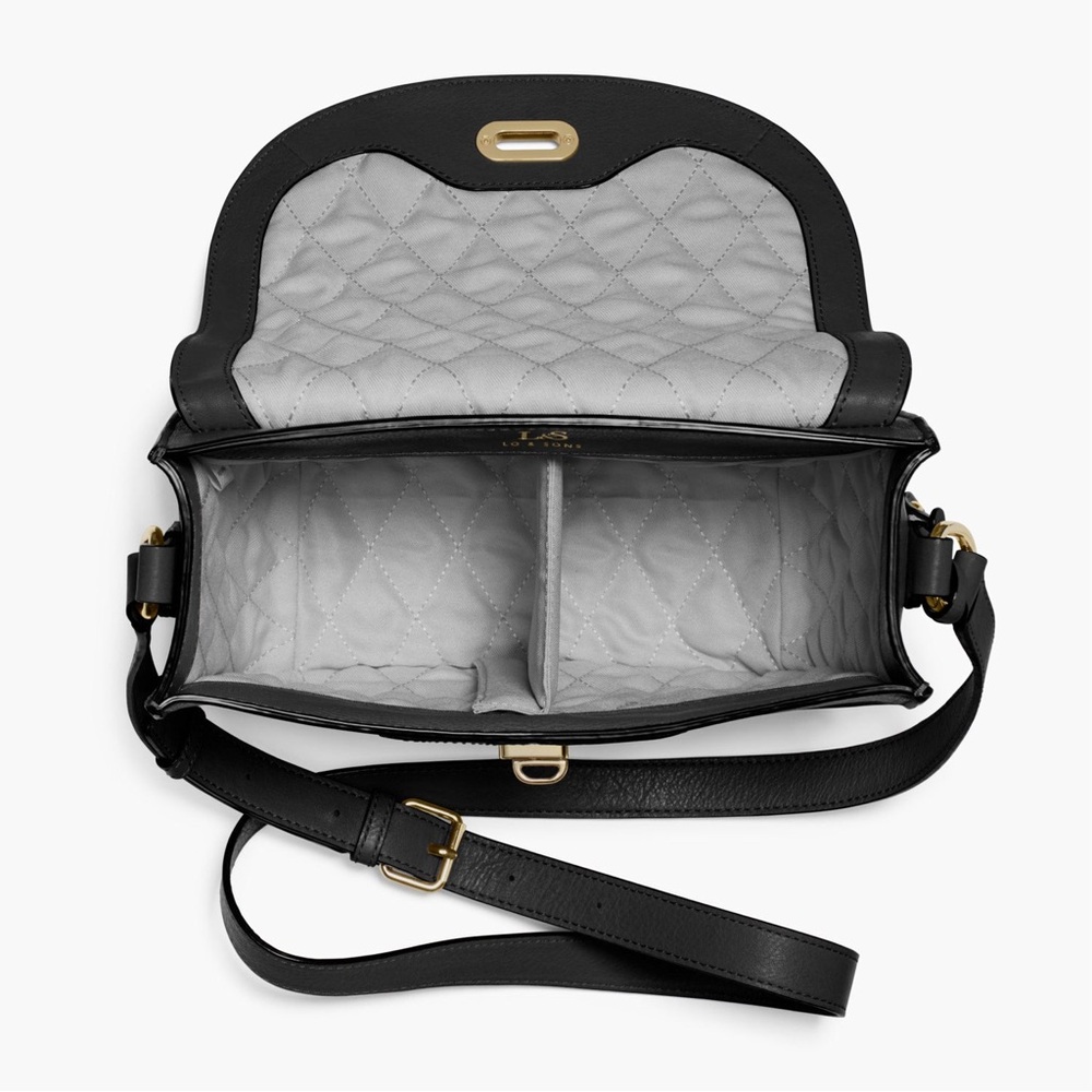 Lo & Sons Claremont Camera Bag Black Full Grain Leather - Picture 4 of 13